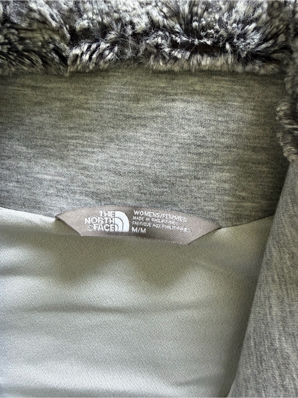 The North Face Heather Gray Faux Fur-Lined Vest - Picture 3 of 5